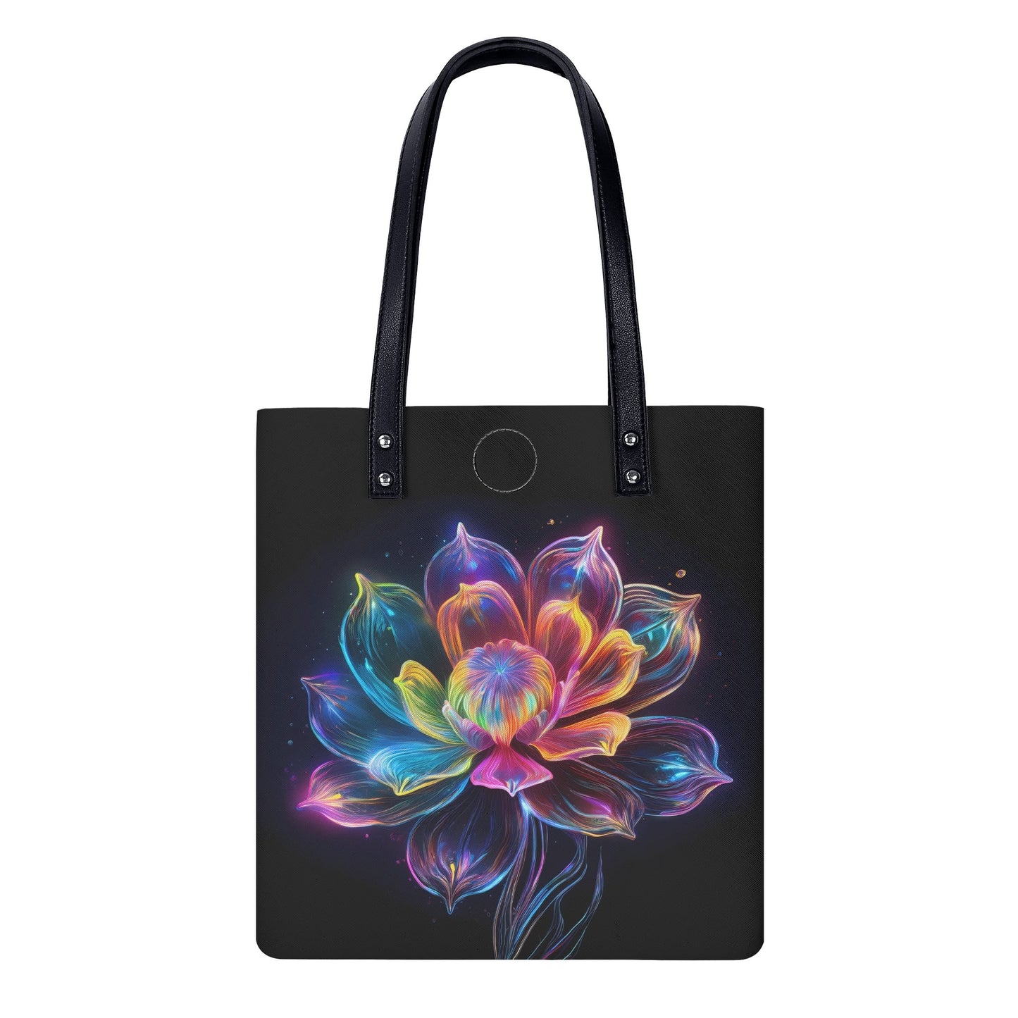 Neon Lotusblume 2 PU Leder Handtasche