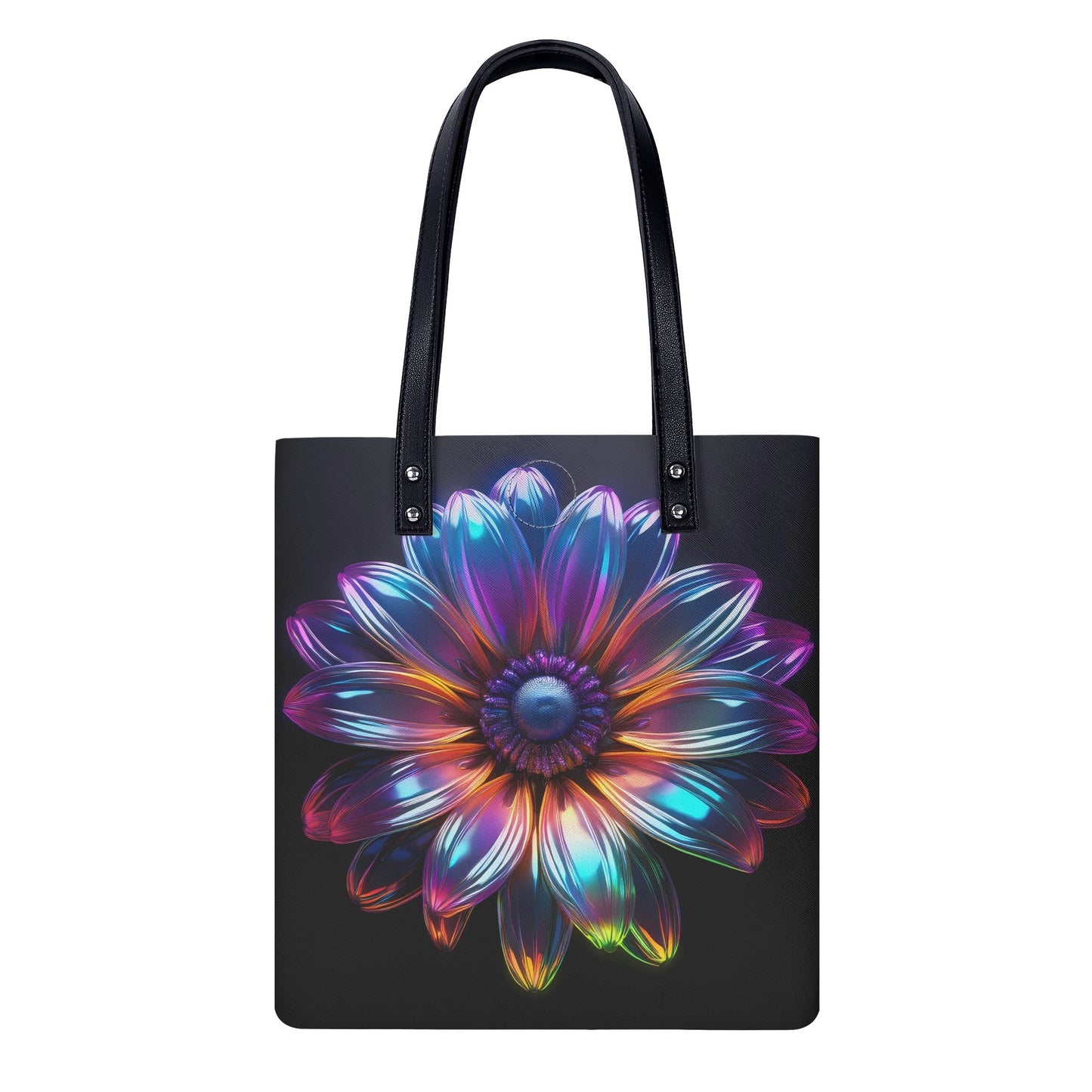 Neon Gänseblümchen 2  PU Leder Handtasche