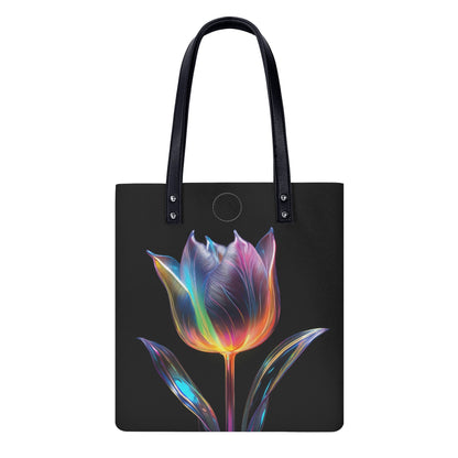 Neon Tulpe PU Leder Handtasche