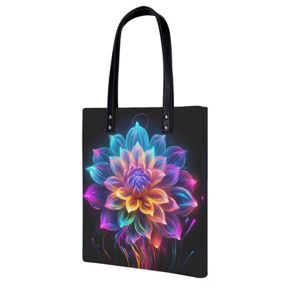 Neon Dahlia PU Leder Handtasche