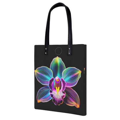 Neon Orchidee 2 PU Leder Handtasche