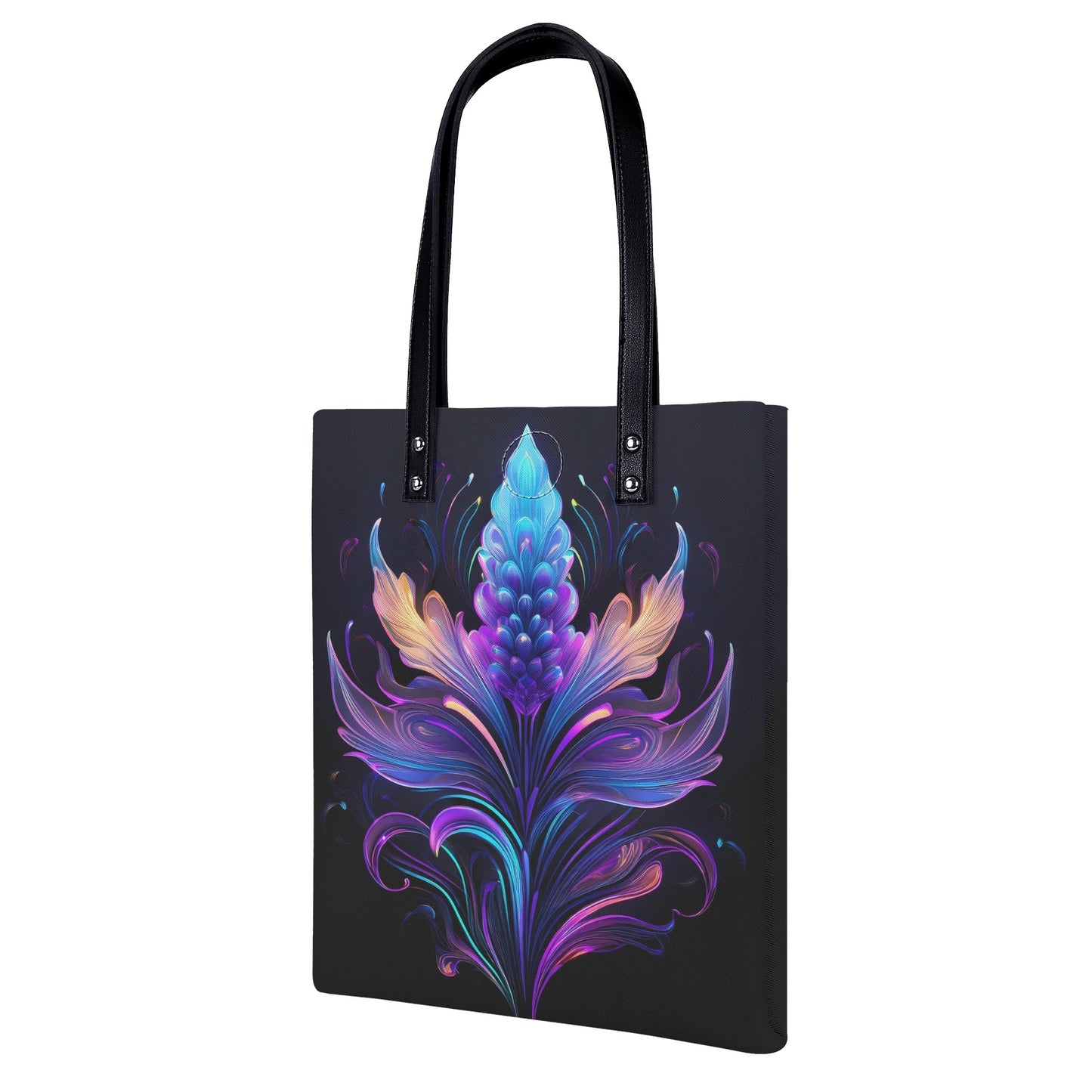 Neon Lavender PU Leder Handtasche