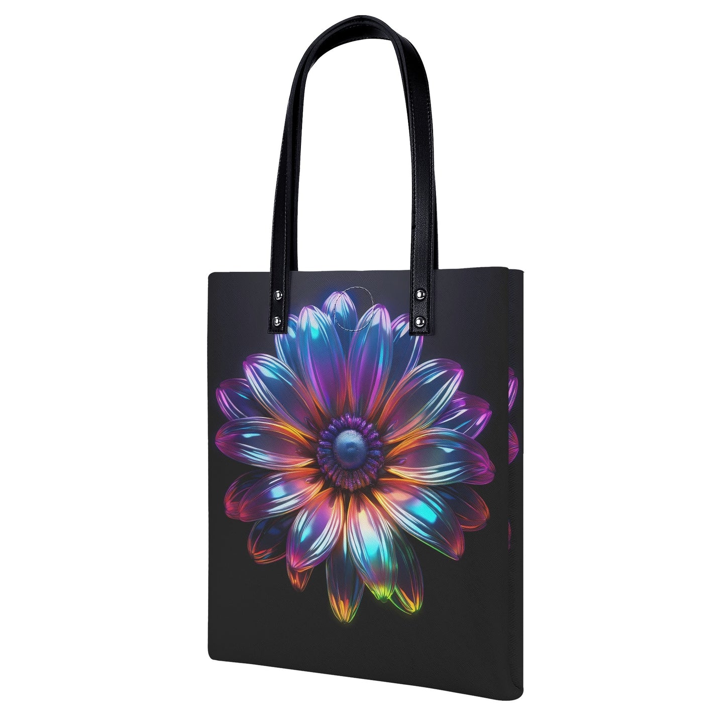 Neon Gänseblümchen 2  PU Leder Handtasche