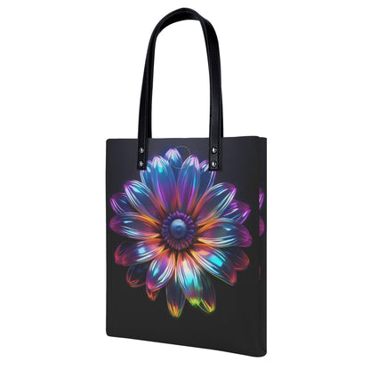 Neon Gänseblümchen 2  PU Leder Handtasche