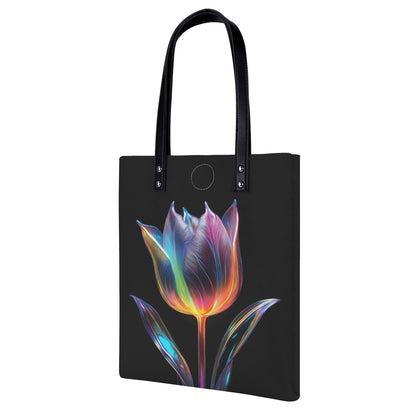 Neon Tulpe PU Leder Handtasche