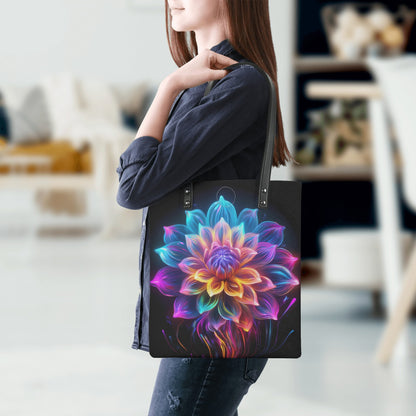 Neon Dahlia PU Leder Handtasche