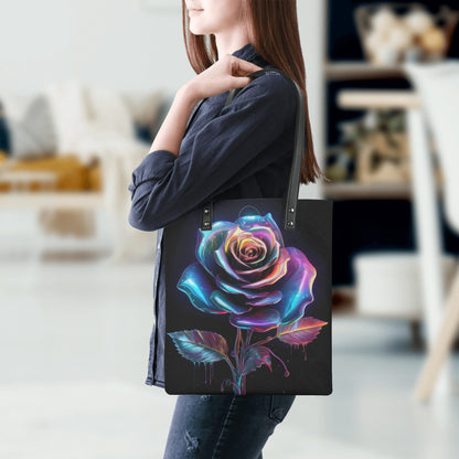 Neon Rose 2 PU Leder Handtasche