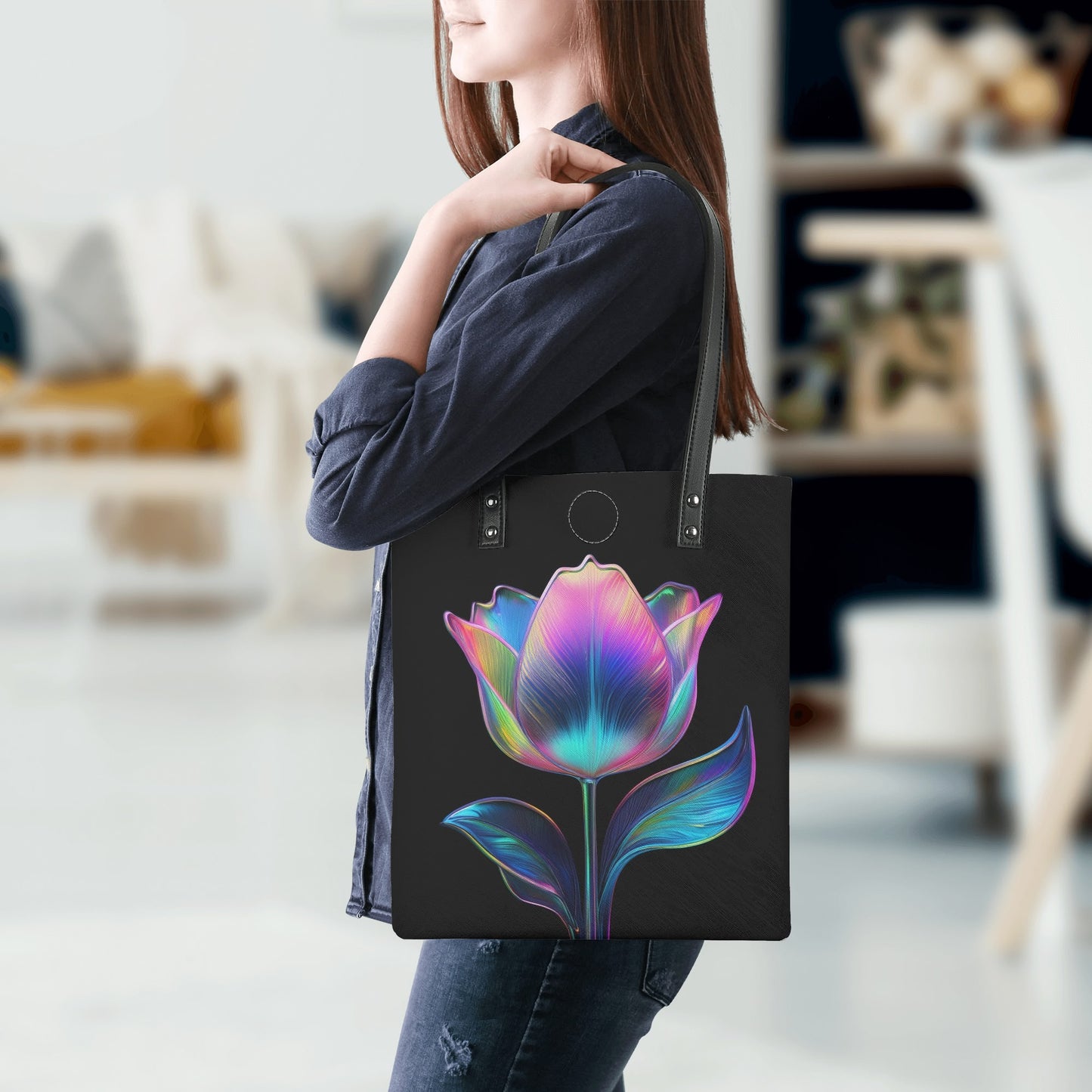 Neon Tulpe 2 PU Leder Handtasche