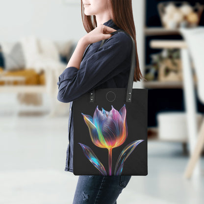 Neon Tulpe PU Leder Handtasche