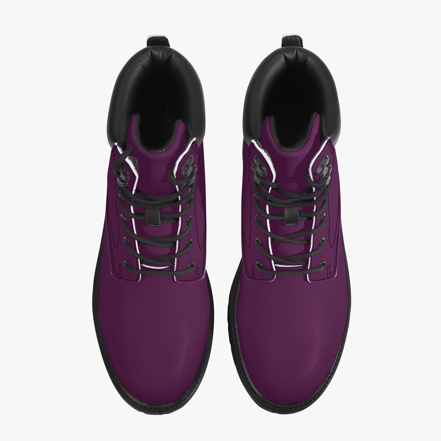 Tyrian Purple Leder Boots | Stylische und Warme Winterstiefel Boots JLR Design