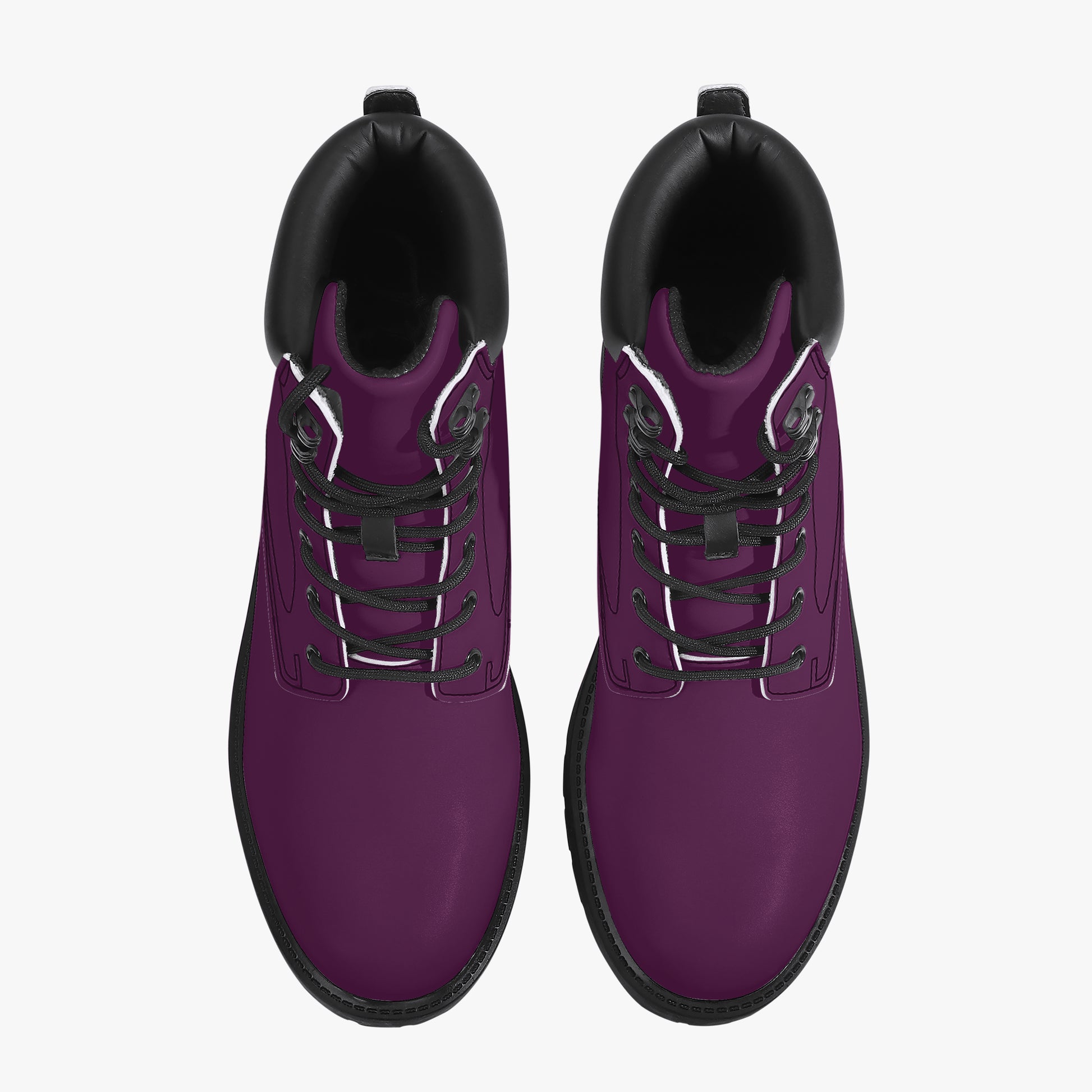 Tyrian Purple Leder Boots | Stylische und Warme Winterstiefel Boots JLR Design