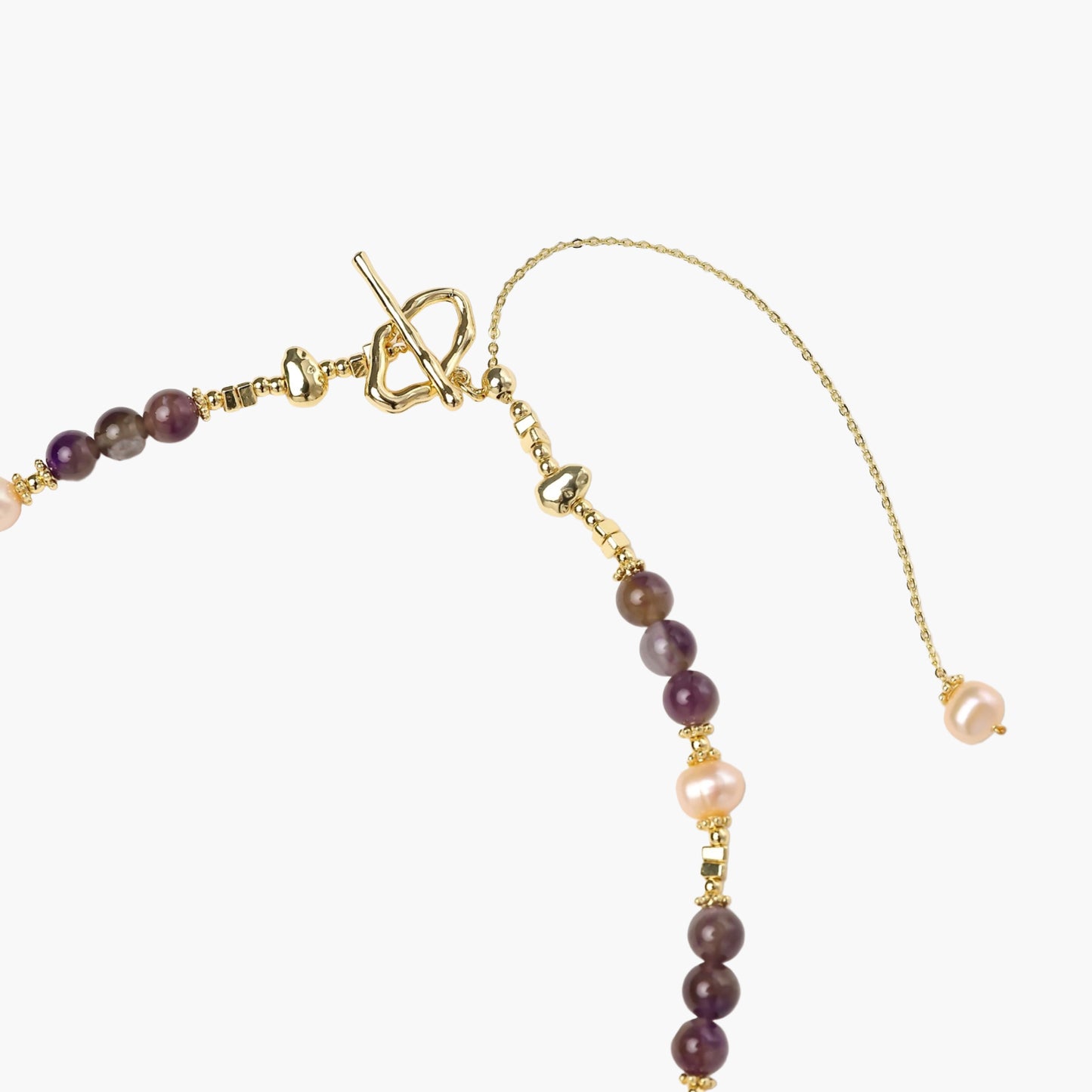 Celestial Amethyst Pearl Necklace – 14K vergoldete Halskette mit Barockperle & Amethyst
