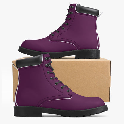Tyrian Purple Leder Boots | Stylische und Warme Winterstiefel Boots JLR Design