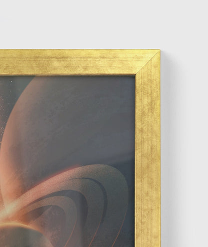 Personalisiertes Framed Poster | Wunschfoto im goldenen Galerie-Rahmen