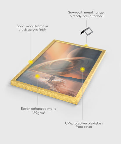 Personalisiertes Framed Poster | Wunschfoto im goldenen Galerie-Rahmen