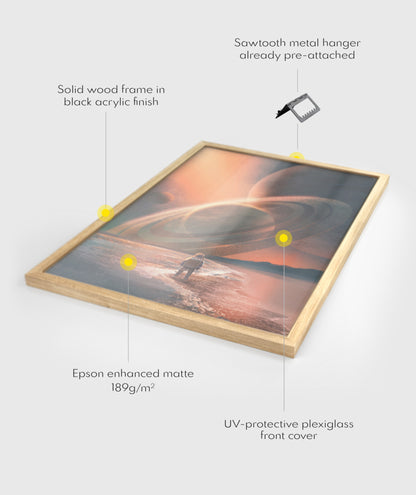 Personalisiertes Wood Frame Poster | Wunschfoto im matten Holz-Rahmen