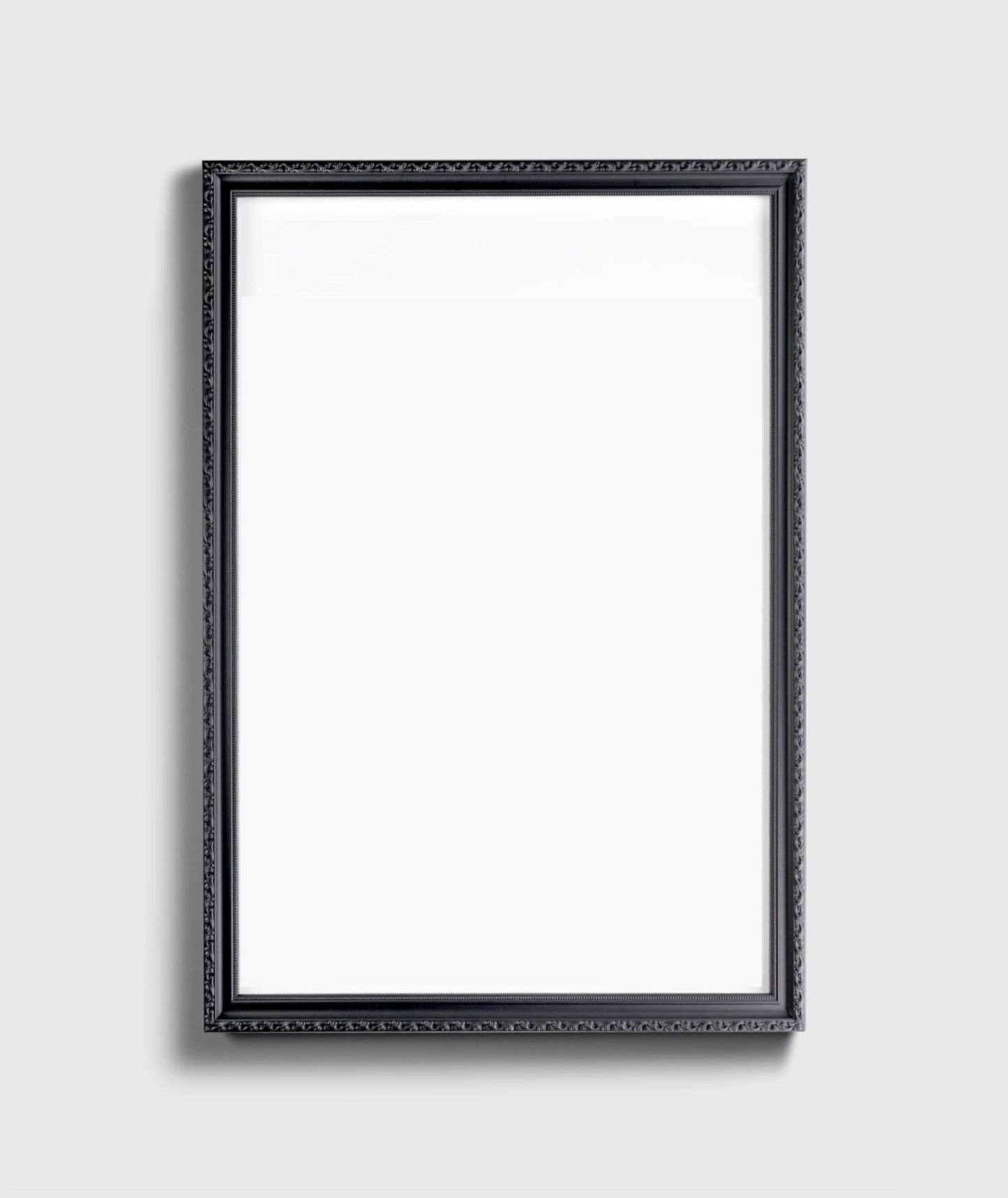 Personalisiertes Poster | Wunschfoto im Barock-Stil (Mattschwarz)