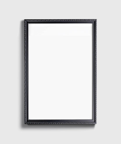 Personalisiertes Poster | Wunschfoto im Barock-Stil (Mattschwarz)