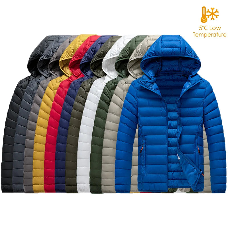 Herren Winterparka – Wasserdicht, Warm, Mit Abnehmbarer Kapuze, Lässige Outdoor-Jacke für Herbst & Winter