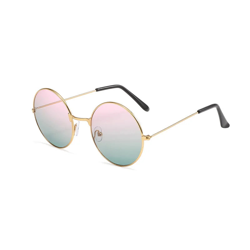 Retro Rundbrille | Hippie Style | Metallrahmen | Bunt | UV400