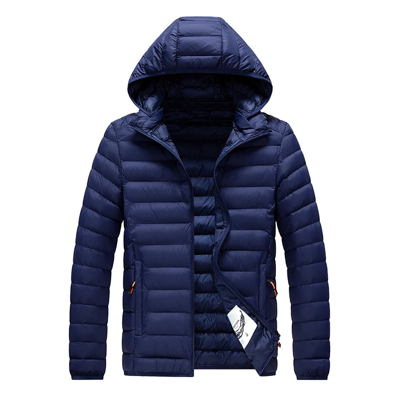 Herren Winterparka – Wasserdicht, Warm, Mit Abnehmbarer Kapuze, Lässige Outdoor-Jacke für Herbst & Winter