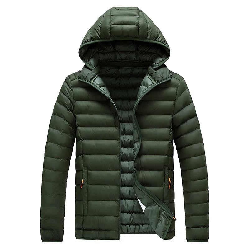 Herren Winterparka – Wasserdicht, Warm, Mit Abnehmbarer Kapuze, Lässige Outdoor-Jacke für Herbst & Winter