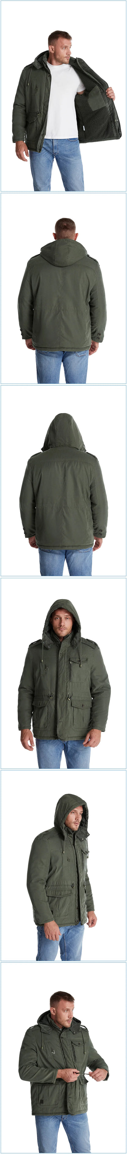 Thick fleece parka