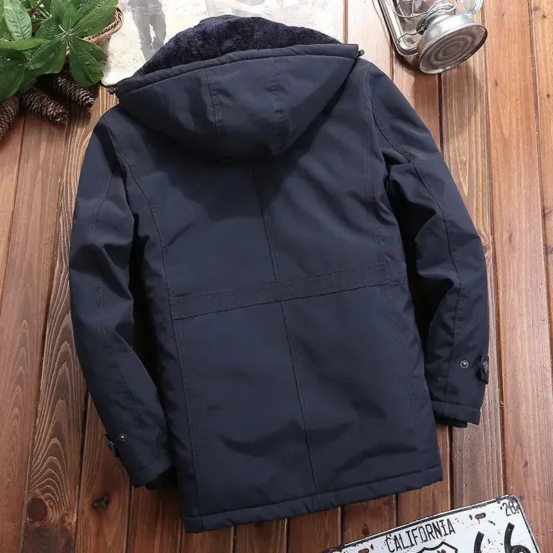 Windbreaker with fleece and hood