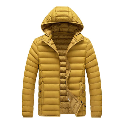 Herren Winterparka – Wasserdicht, Warm, Mit Abnehmbarer Kapuze, Lässige Outdoor-Jacke für Herbst & Winter