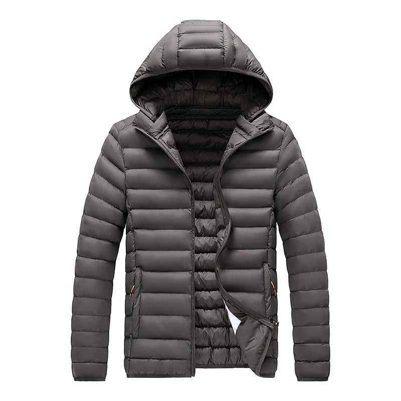 Herren Winterparka – Wasserdicht, Warm, Mit Abnehmbarer Kapuze, Lässige Outdoor-Jacke für Herbst & Winter