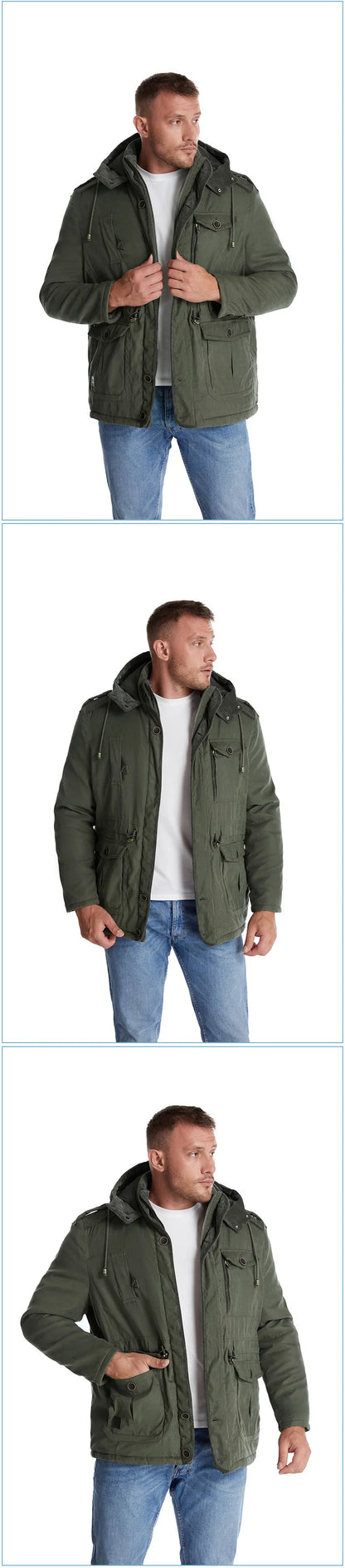 Thick fleece parka