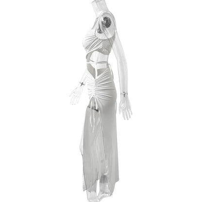 Elegantes Sommer-Maxikleid mit Cut-out & Schlitz