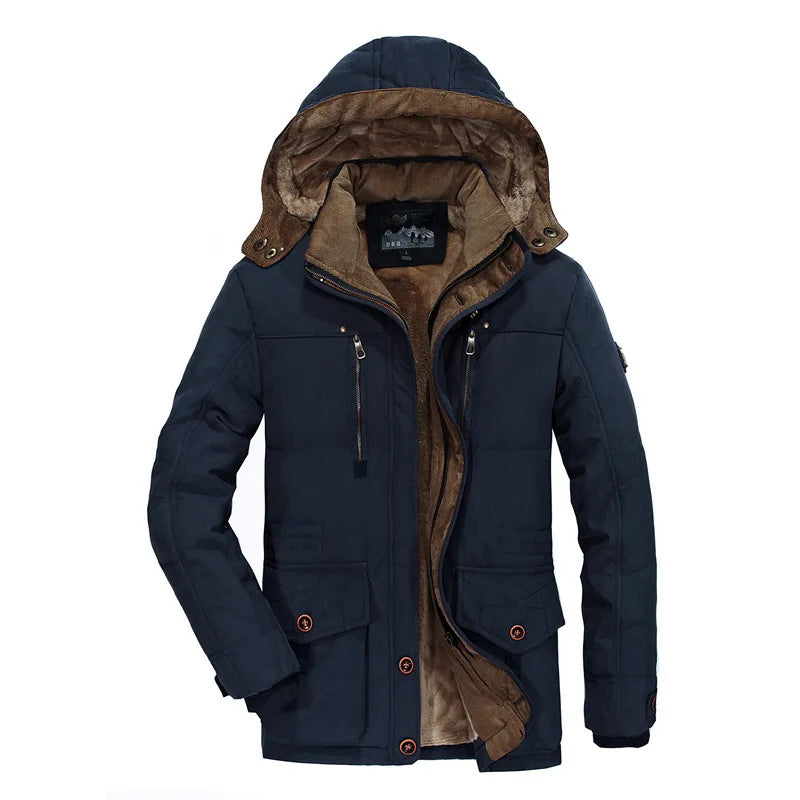 Herren Winterjacke – Kapuzenparkas mit vielen Taschen, Warm & Lässig