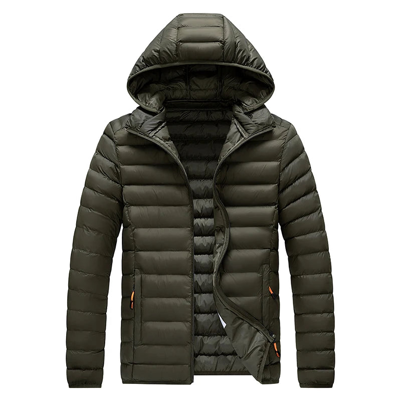 Herren Winterparka – Wasserdicht, Warm, Mit Abnehmbarer Kapuze, Lässige Outdoor-Jacke für Herbst & Winter