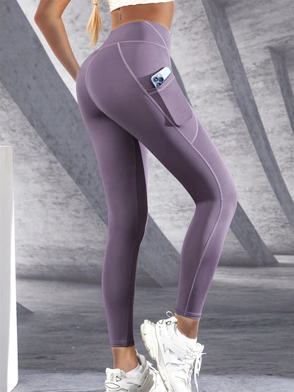 Legging taille haute avec poches pour femme - stretch, push-up et parfait pour le fitness et le yoga