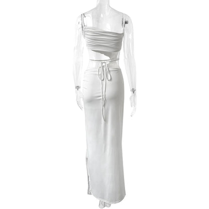 Elegantes Sommer-Maxikleid mit Cut-out & Schlitz