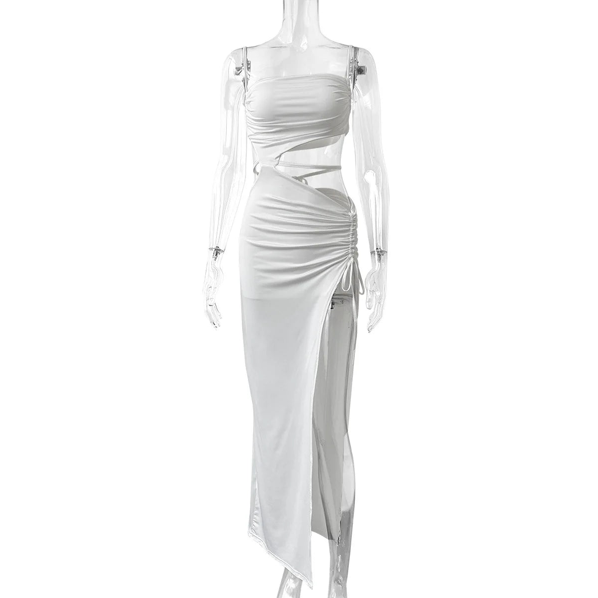 Elegantes Sommer-Maxikleid mit Cut-out & Schlitz