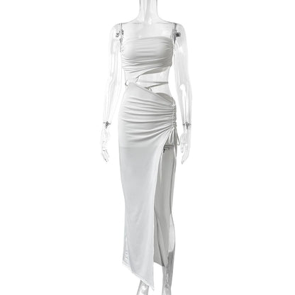 Elegantes Sommer-Maxikleid mit Cut-out & Schlitz