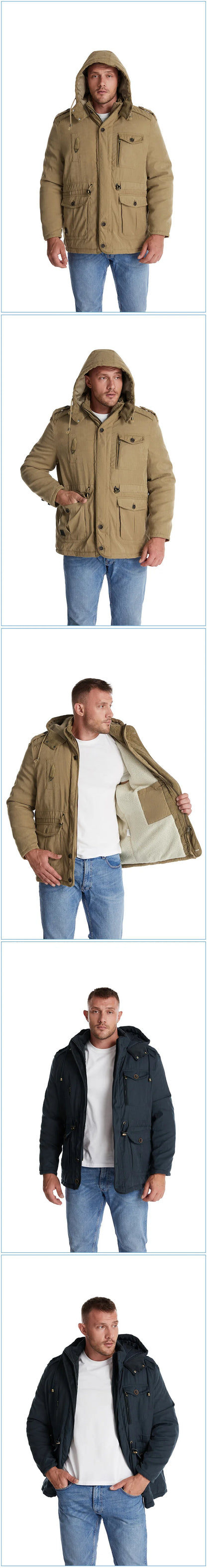 Thick fleece parka