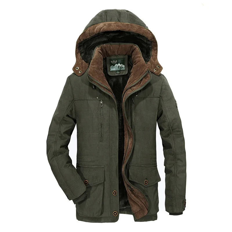 Herren Winterjacke – Kapuzenparkas mit vielen Taschen, Warm & Lässig