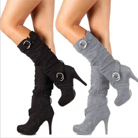 Sexy Overknee-Stiefel für Damen – Retro-Stil mit hohem Absatz & Plattform