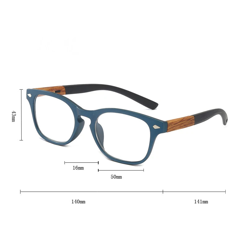 Modische Lesebrille | Holzoptik | Unisex | Blaulichtfilter | Leicht