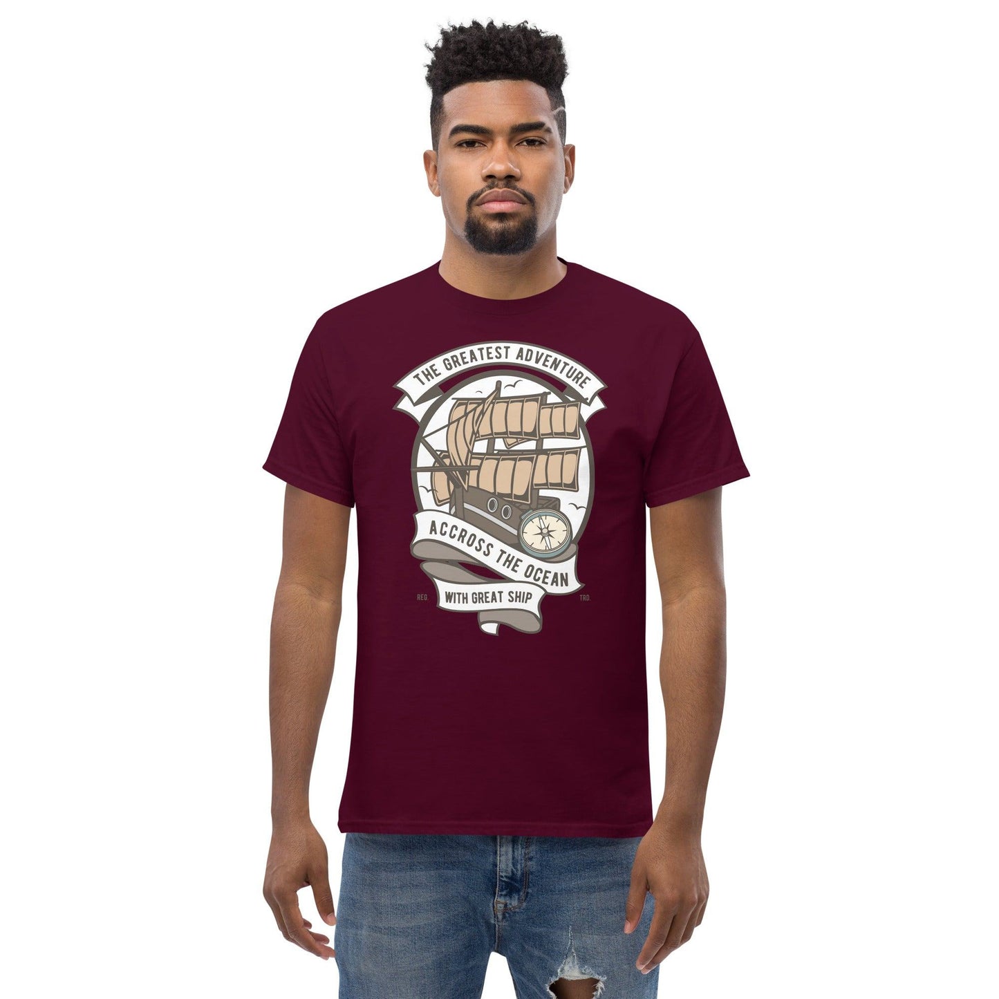 Across the Ocean Herren T-Shirt T-Shirt 29.99 Across, Herren, Ocean, T-Shirt JLR Design