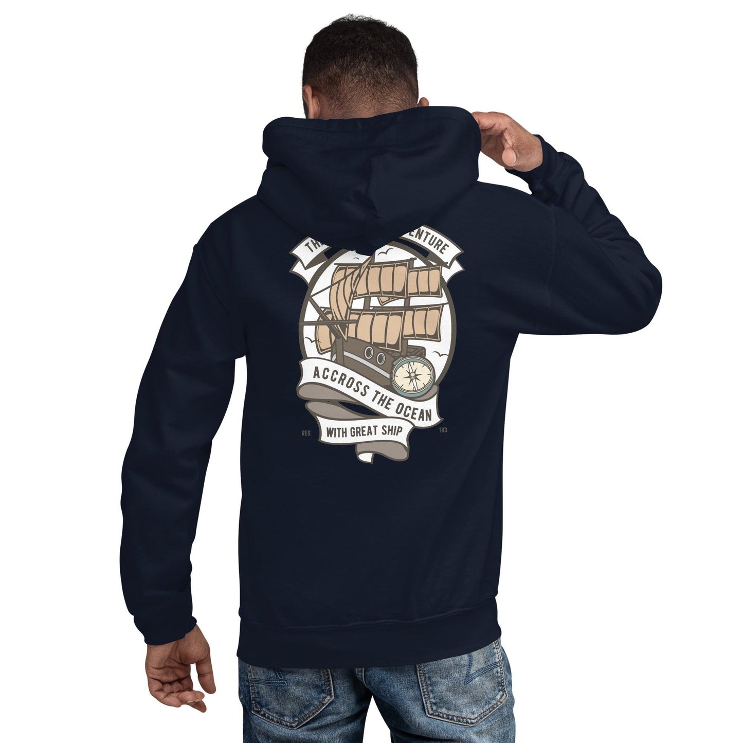 Across the Ocean Hoodie Hoodie 54.99 Across, Hoodie, Ocean JLR Design