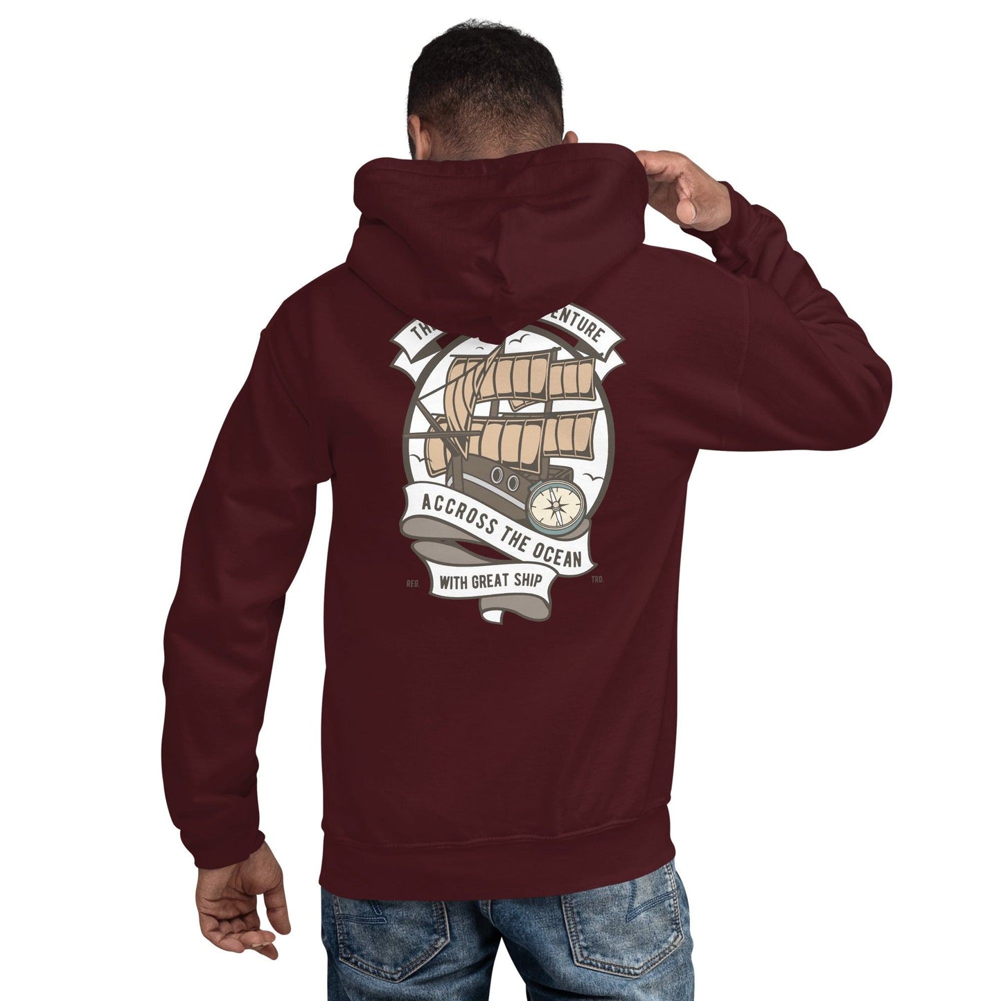 Across the Ocean Hoodie Hoodie 54.99 Across, Hoodie, Ocean JLR Design