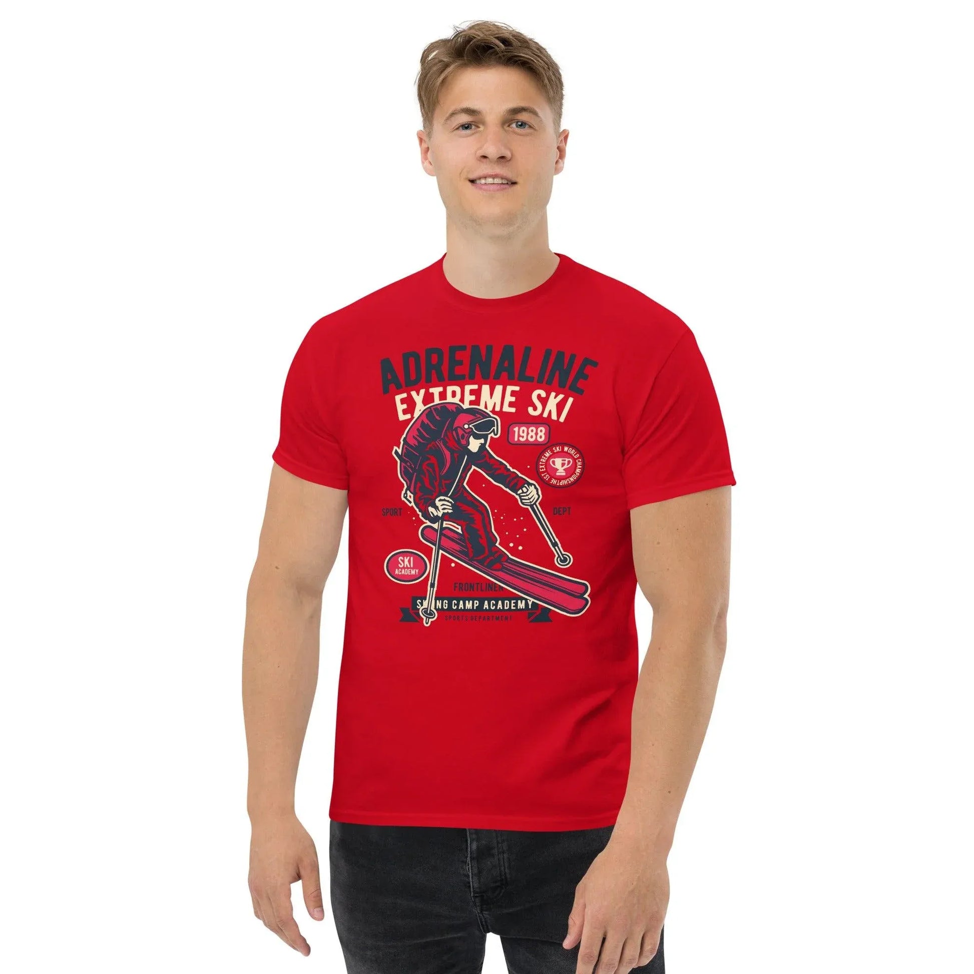 Adrenaline Extreme Ski Herren T-Shirt T-Shirt JLR Design