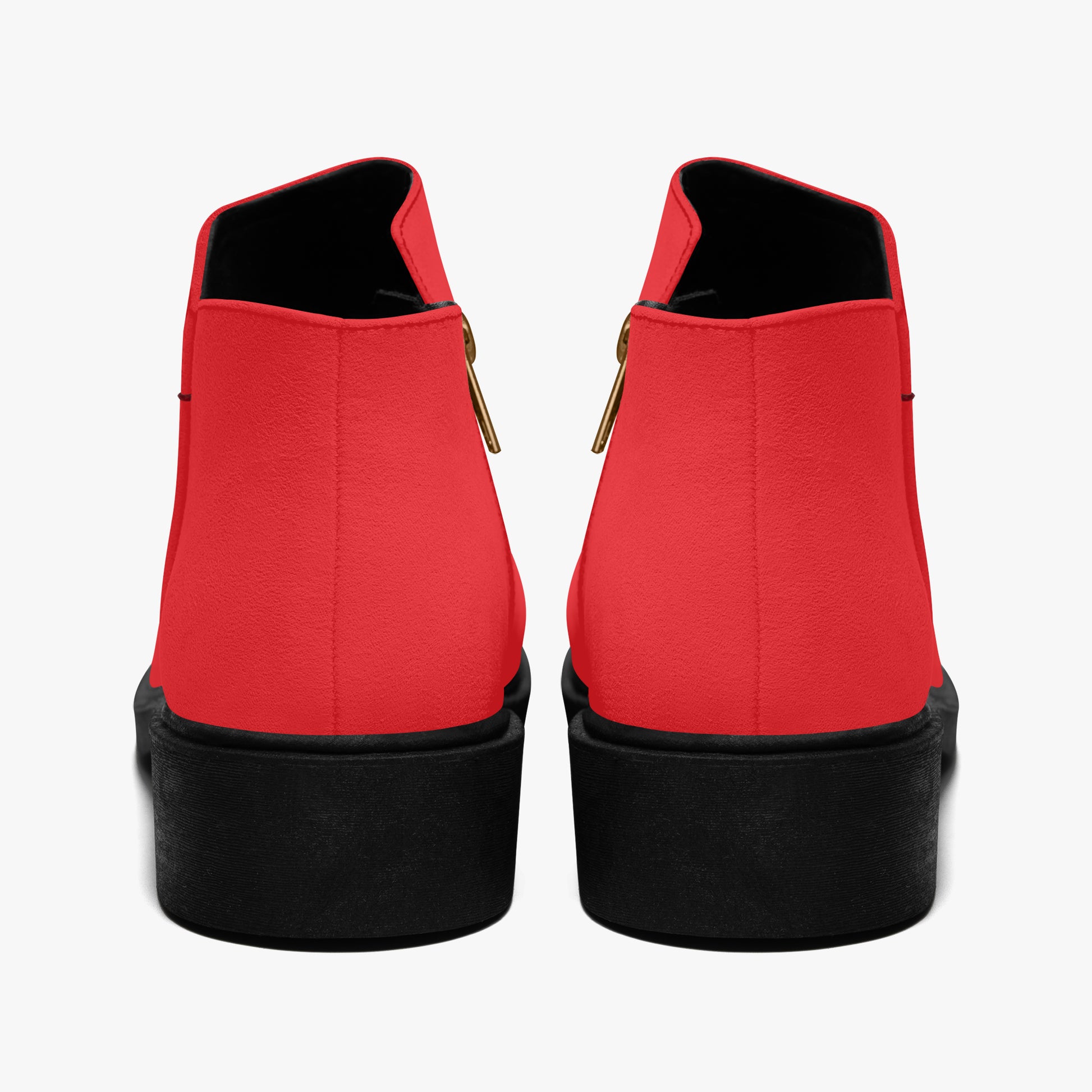 Alizarinrote elegante Reißverschluss-Stiefeletten Stiefeletten JLR Design