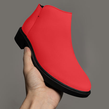 Alizarinrote elegante Reißverschluss-Stiefeletten Stiefeletten JLR Design