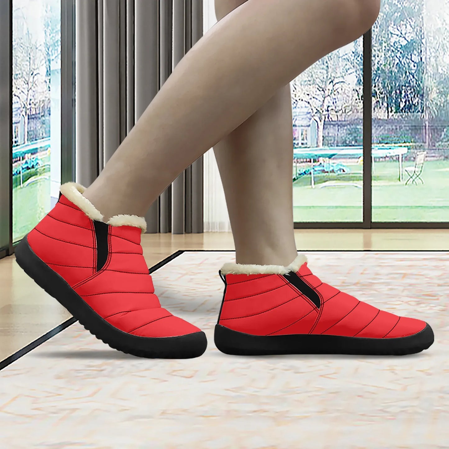 Alizarinrote Faux Fur Slipper Slipper JLR Design