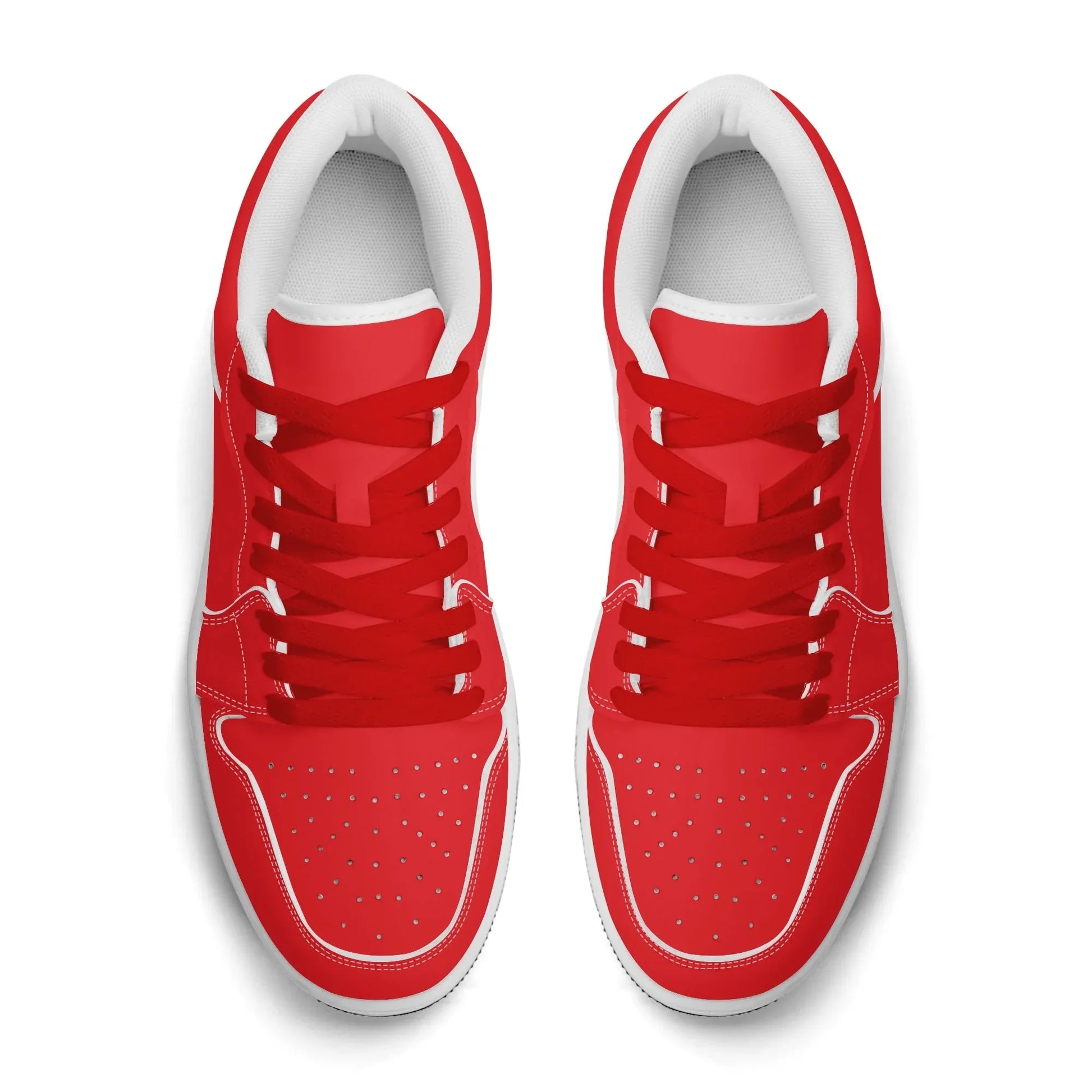 alizarinrote-low-top-leder-sneaker-fur-damen-sneaker-jlr-design-31327 - JLR Design